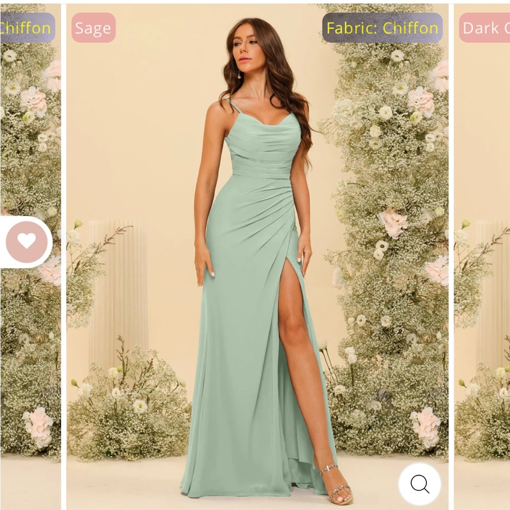 Sage green bridesmaid dress